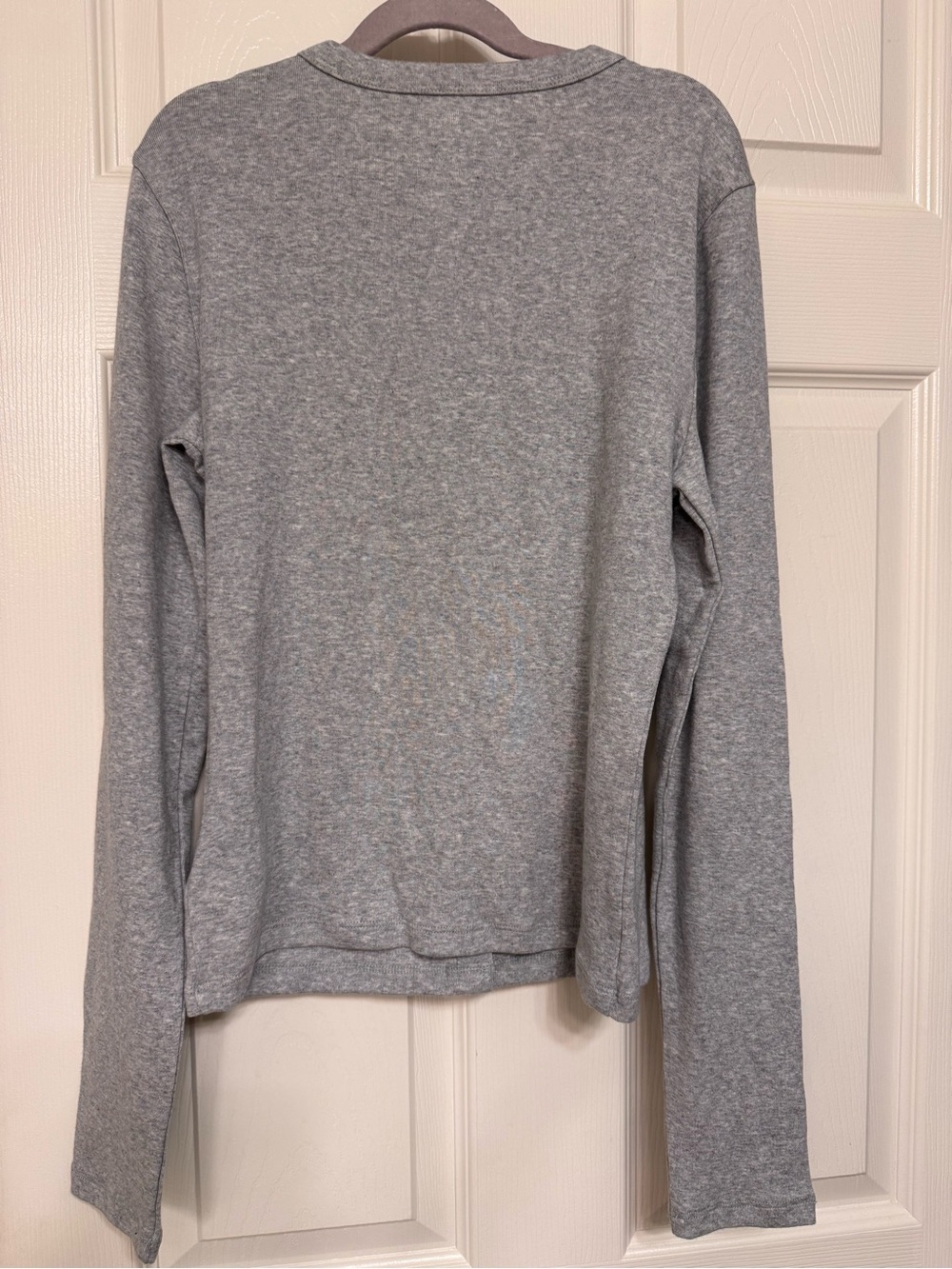 NEW - GAP Light heather gray Button-Front Long Sleeve Cardigan - Picture 5 of 7